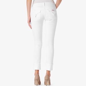 Hudson White Ginny Crop Jeans
